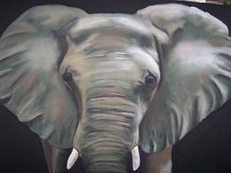Pet Portraits - African Elephant In Pastel